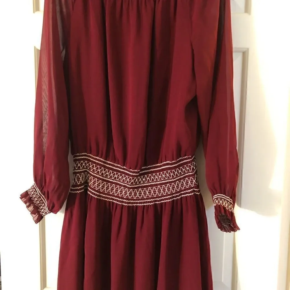 Tory Burch Indie Boho Silk Dress Size 10